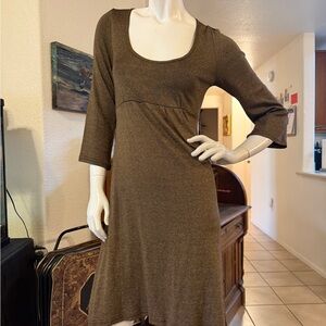 Michael Stars Brown Metallic Gold Dress